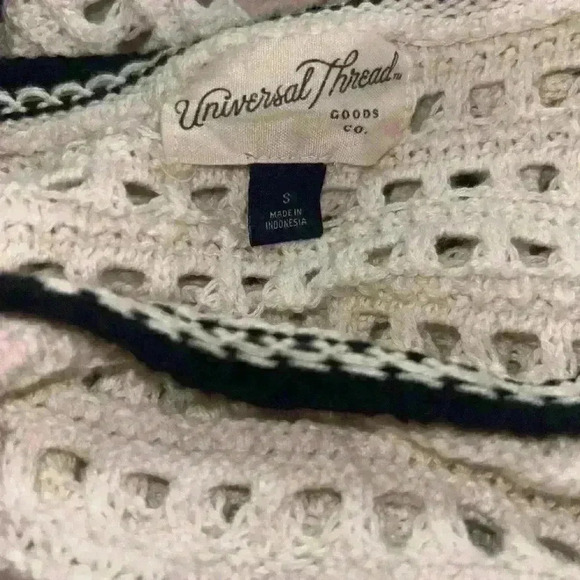 Women's Openwork Mini Sweater Dress - Universal Thread Cream Size S - Picture 4 of 4